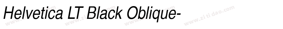 Helvetica LT Black Oblique字体转换